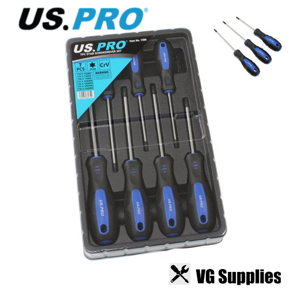 US PRO 7PC STAR SCREWDRIVER SET 1586