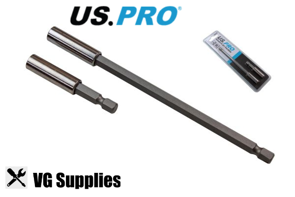 US PRO 2PC MAGNETIC BIT HOLDER 60MM & 150MM 1618