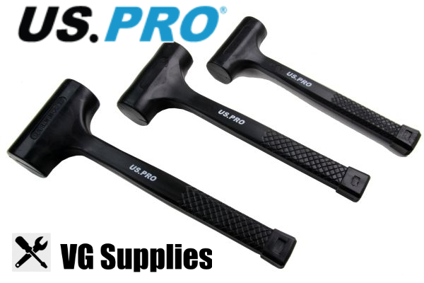 US PRO 3PC DEAD BLOW RUBBER HAMMER SET 1664