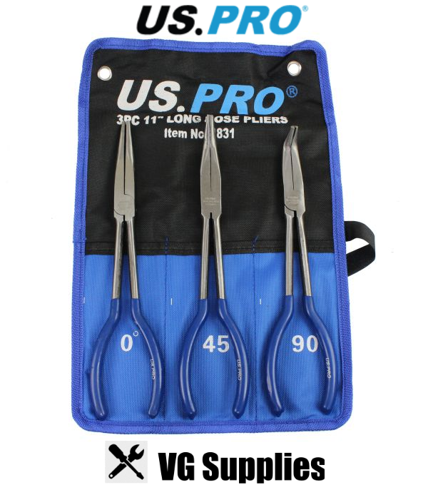 US PRO 3PC 11" LONG NOSE PLIERS 1831