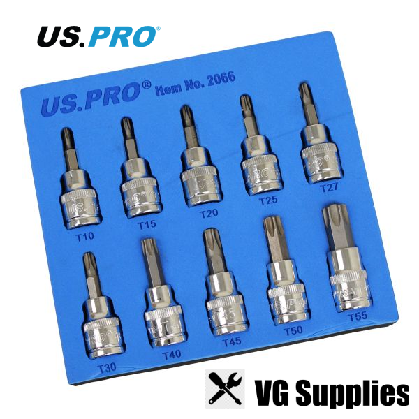 US PRO 10PC 3/8" DR STAR BIT SOCKETS 2066