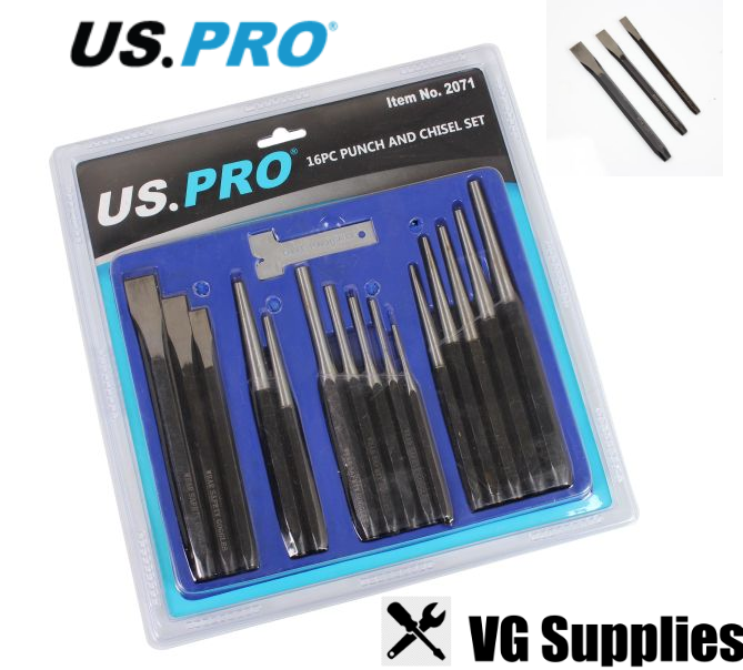 US PRO  16PC PUNCH AND CHISEL SET 2071