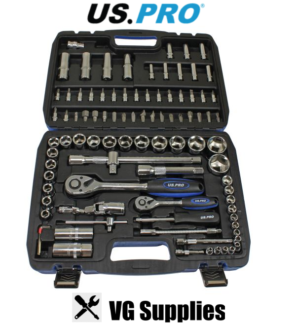 US PRO 94PC 1/4" & 1/2" DR METRIC SOCKET SET 2078