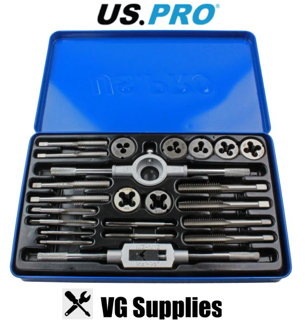 US PRO 23PC WHITWORTH TAP AND DIE SET 2640