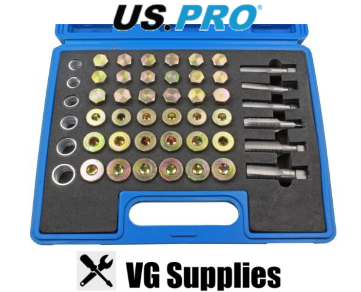 US PRO 114PC OIL DRAIN REPAIR KIT 3008