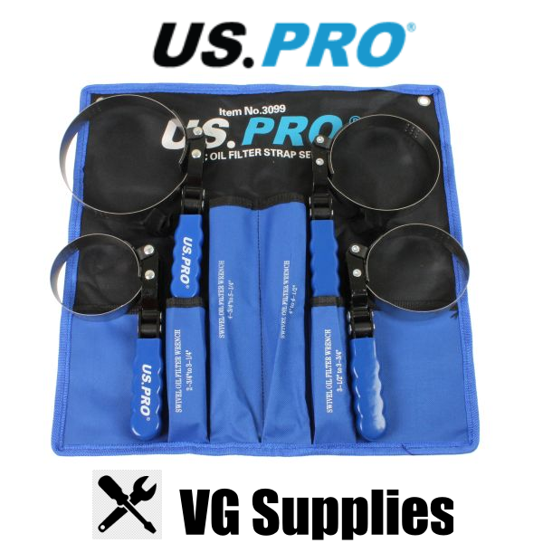 US PRO 4PC OIL FILTER STRAP SET 3099