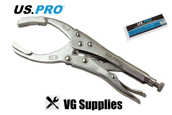 US PRO STRAIGHT JAW OIL FILTER LOCKING PLIERS - 10 INCH 3293