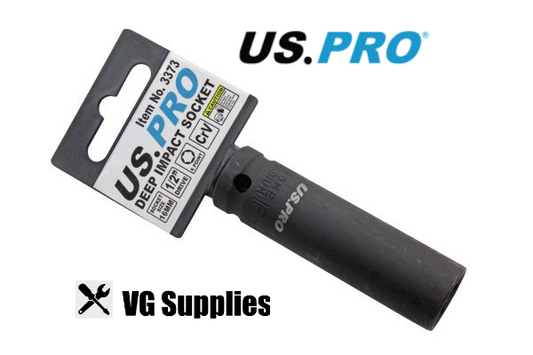 US PRO SINGLE 1/2" DR 16MM 6PT DEEP IMPACT SOCKET 3752