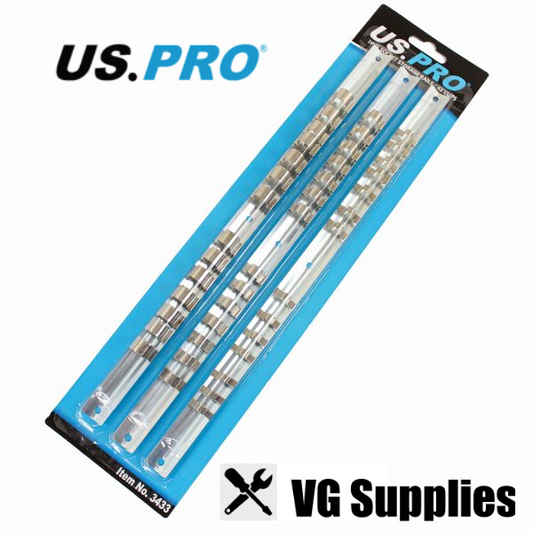 US PRO 3PCS SOCKET STORAGE RAILS - 42 CLIPS 3433