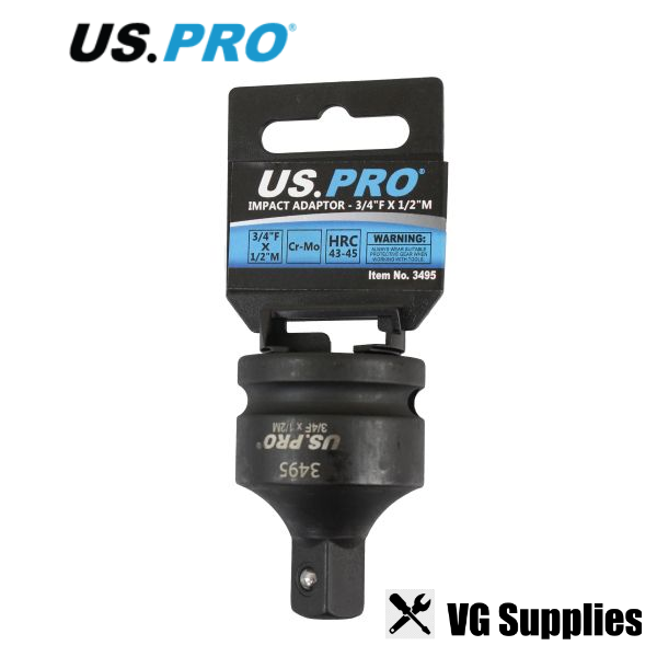 US PRO IMPACT ADAPTOR 3/4" F X 1/2" M 3495