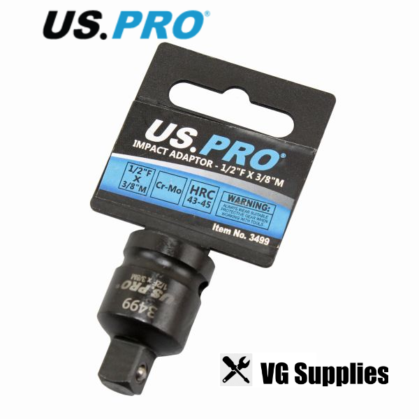 US PRO IMPACT ADAPTOR 1/2" F X 3/8" M 3499