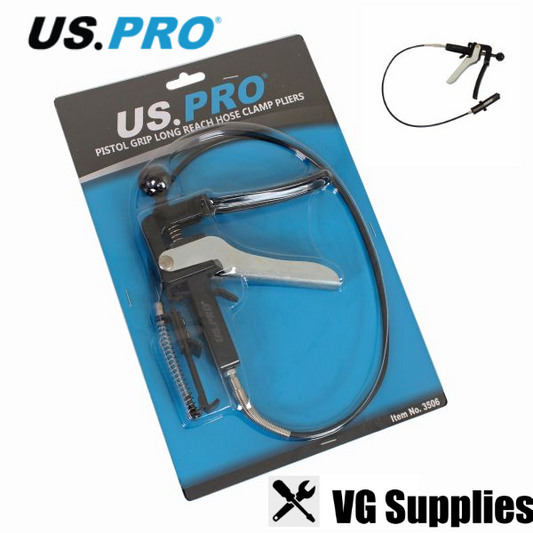 US PRO LONG REACH HOSE CLAMP PLIERS - PISTOL GRIP 3506