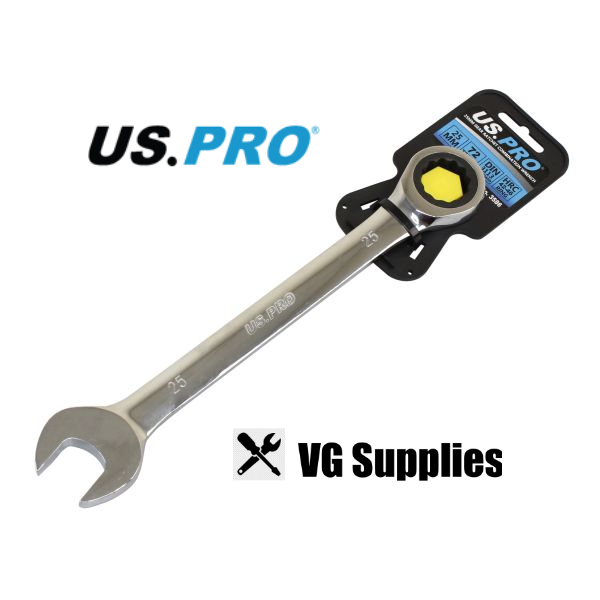 US PRO 25MM GEAR RATCHET COMBINATION WRENCH 3586