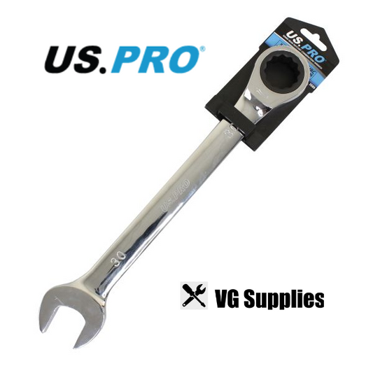 US PRO 30MM GEAR RATCHET COMBINATION WRENCH 3589