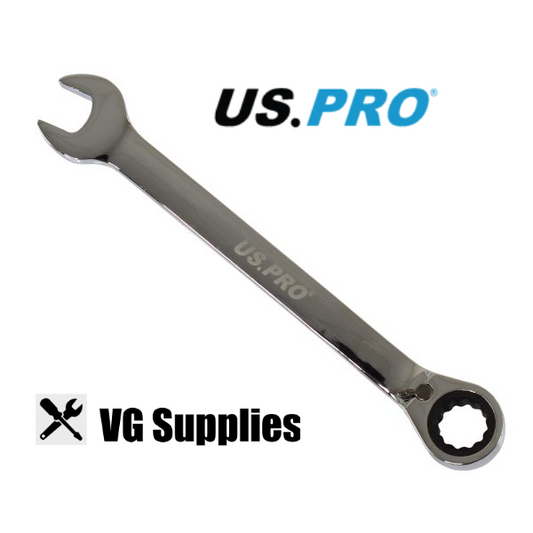 US PRO 19MM 72T GEAR RATCHET REVERSIBLE COMBI WRENCH 3676