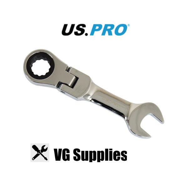 US PRO  12MM FLEXI STUBBY GEAR RATCHET COMBINATION WRENCH 3910