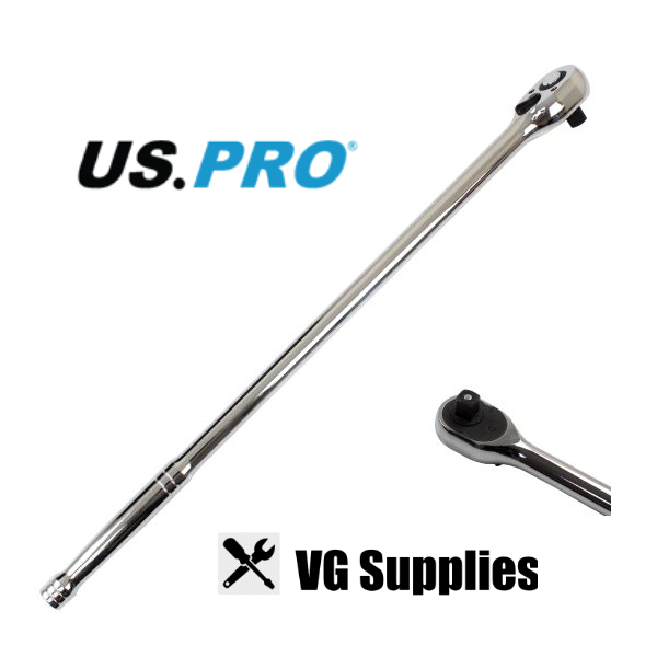 US PRO 1/2" DR 72T EXTRA LONG RATCHET 510MM 4154