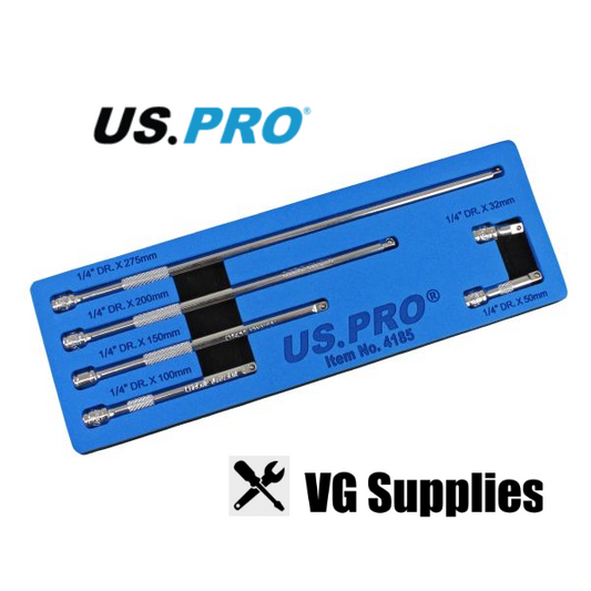 US PRO 6PC 1/4" DR. EXTENSION BAR SET 4185