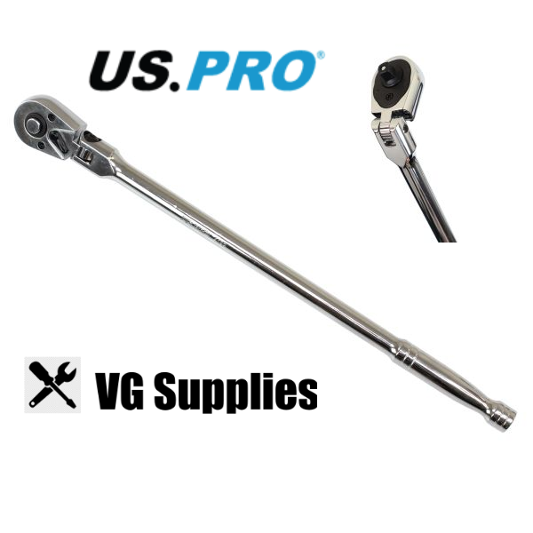 US PRO 1/4" DR 305MM FLEXI HEAD RATCHET HANDLE 72T 4199