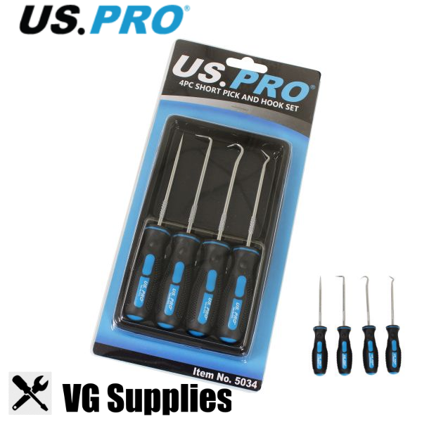 US PRO 4PC SHORT PICK AND HOOK SET (135MM 5034