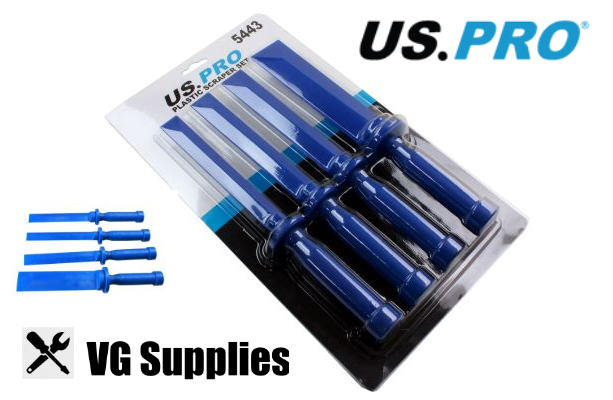 US PRO 4PC PLASTIC SCRAPER SET 5443