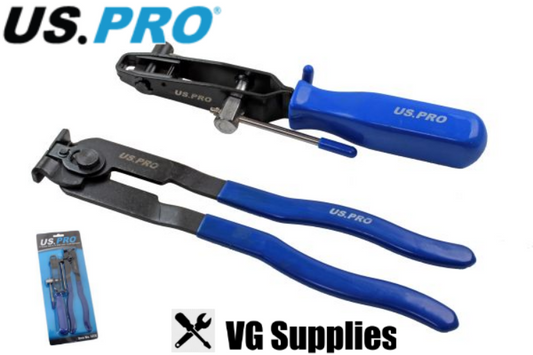 US PRO CV CLAMP TOOL & CV JOINT BOOT CLAMP PLIERS SET 6258