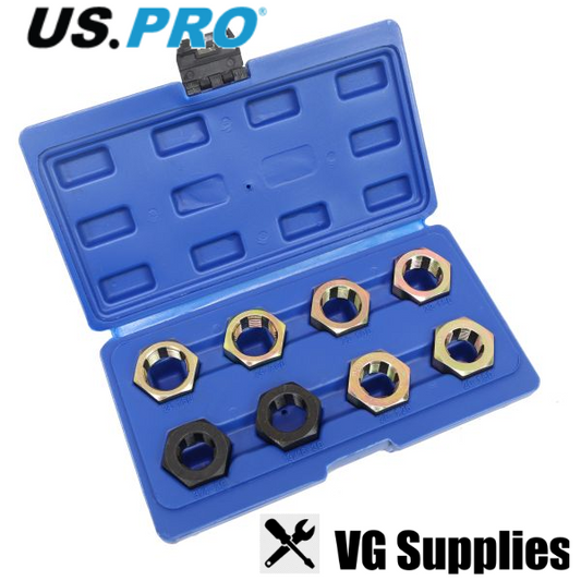 US PRO 8PC AXLE SPINDLE RETHREADING SET 6271