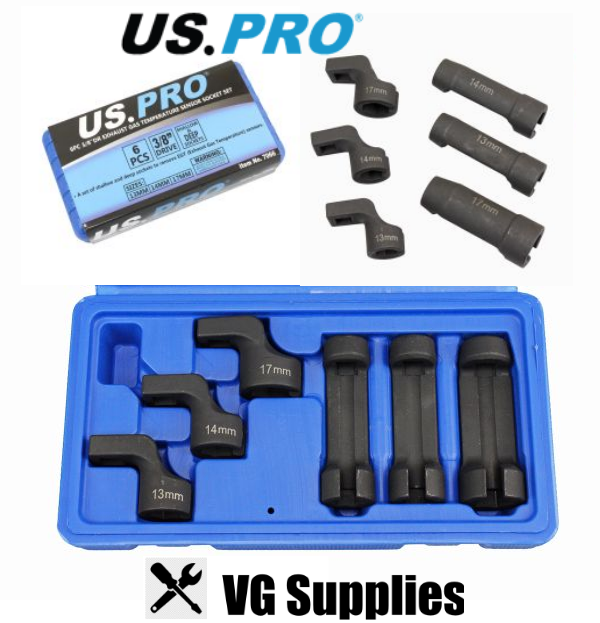 US PRO 3/8" DR 6PC EXHAUST GAS TEMPERATURE SENSOR SOCKET SET 7066