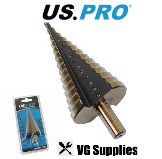 US PRO 4 - 42MM HSS-G+ STEP DRILL 7120