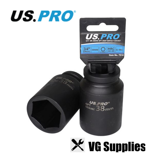 US PRO SINGLE 3/4" DR 38MM 6PT DEEP IMPACT SOCKET 7510