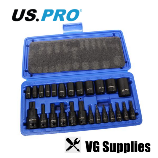 US PRO 25PC IMPACT E STAR SOCKETS & STAR BIT SOCKETS 7521