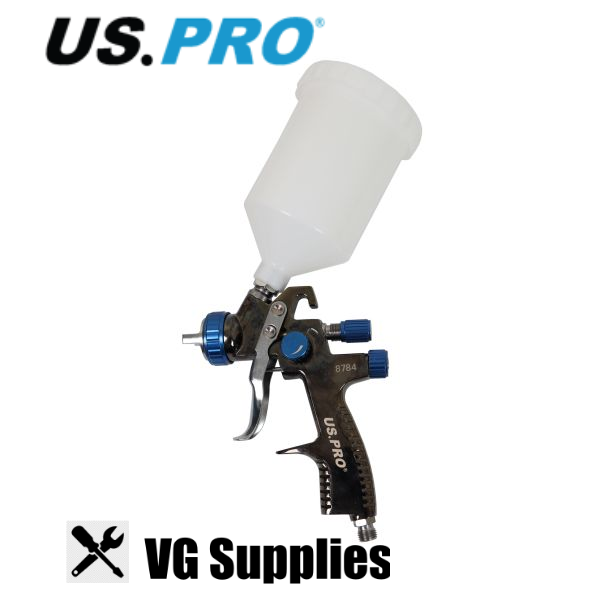 US PRO 1.4MM NOZZLE LVLP GRAVITY FEED SPRAY GUN 600ML 8784