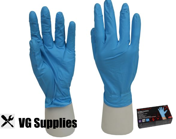 US PRO/ROCKHOLD HEAVY DUTY 6 G NITRILE GLOVES BLUE XLARGE