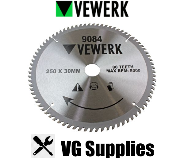 US PRO 250 X 30MM TCT CIRCULAR SAW BLADE 80T 9084