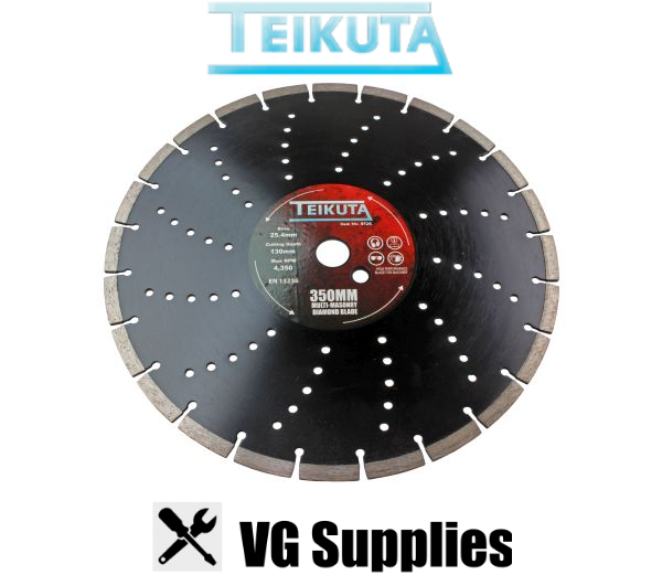 TEIKUTA 350 X 10 X 25.4MM MULTI-MASONRY DIAMOND BLADE 9126