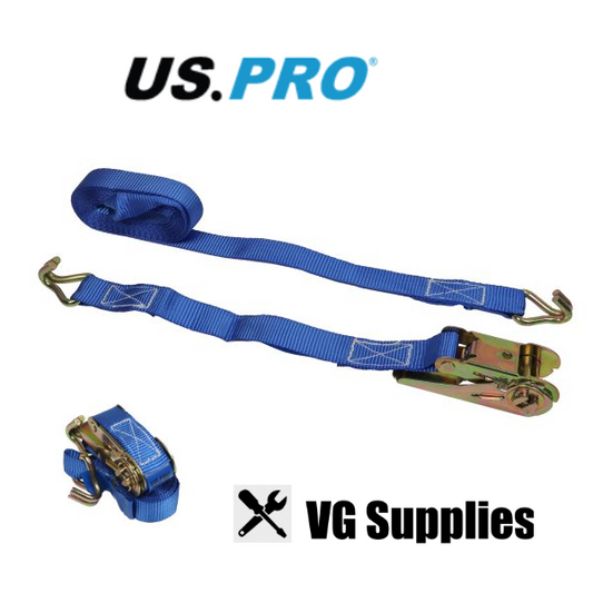 US PRO RATCHET TIE DOWN STRAP 800KG - 25MM X 5MTRS 9223