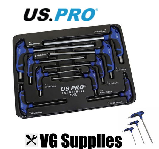 US PRO 9PC PREMIUM T HANDLE HEX SET 4558