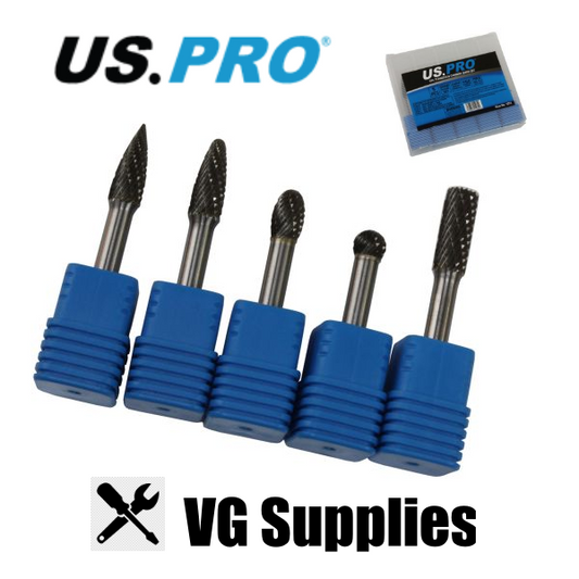 US PRO 5PC TUNGSTEN CARBIDE BURR SET 7074