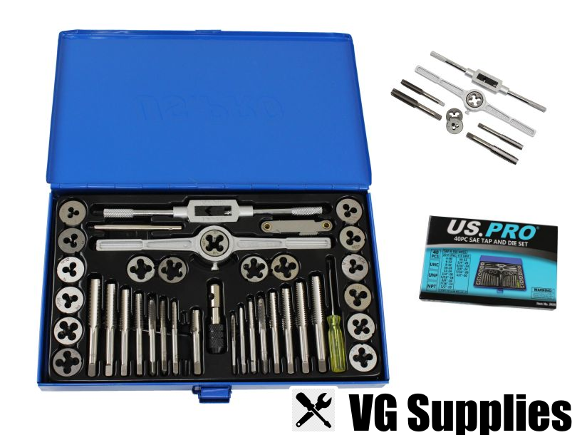 US PRO 40PC SAE TAP AND DIE SET 2626